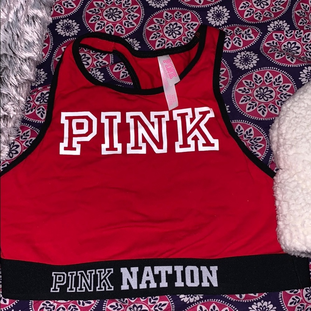 VS PINK high neck sports bra